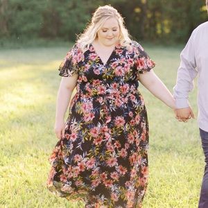 LANE BRYANT FLORAL MAXI DRESS